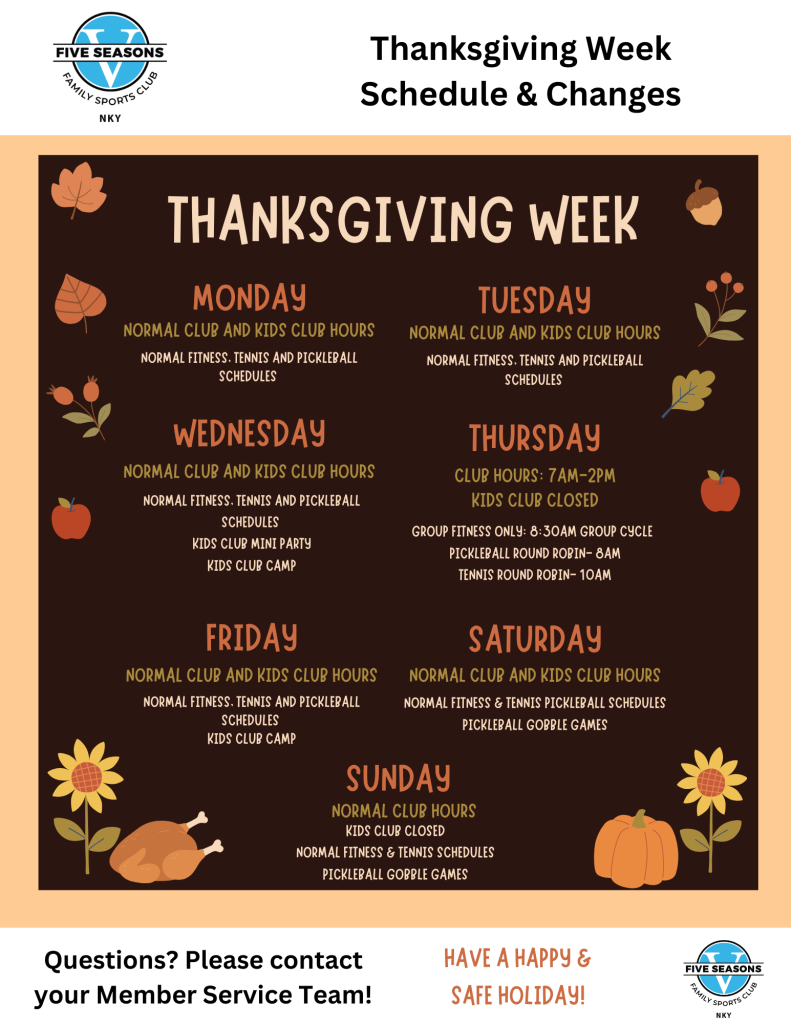 Thanksgiving Week Hours