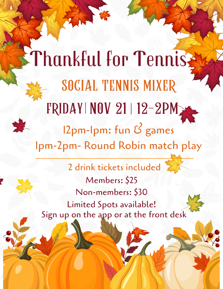 Thankful for Tennis Social