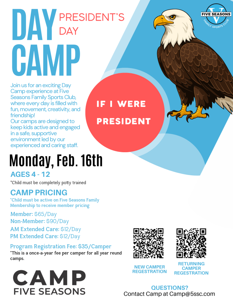 President's Day Camp at Five Seasons